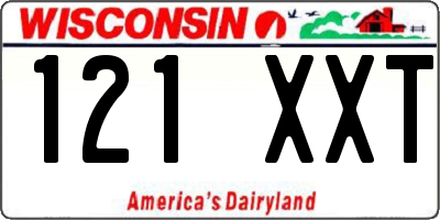 WI license plate 121XXT