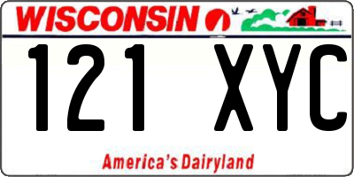 WI license plate 121XYC