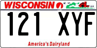 WI license plate 121XYF