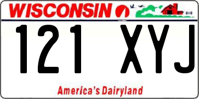 WI license plate 121XYJ