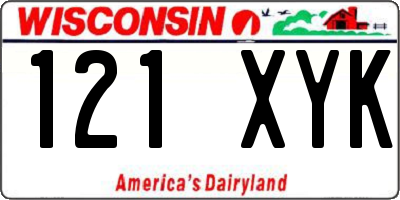 WI license plate 121XYK