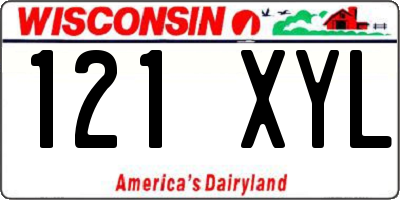 WI license plate 121XYL