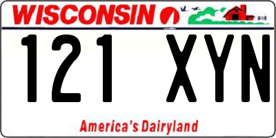 WI license plate 121XYN