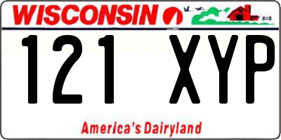 WI license plate 121XYP