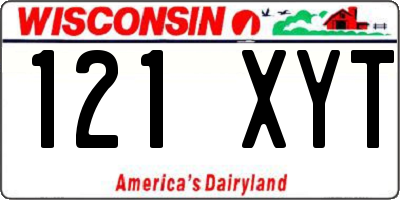 WI license plate 121XYT
