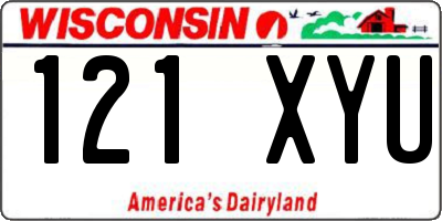 WI license plate 121XYU