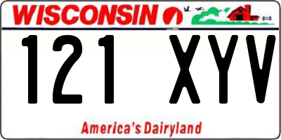 WI license plate 121XYV