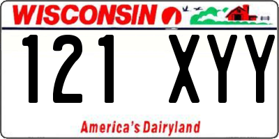 WI license plate 121XYY