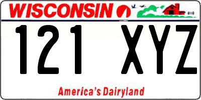 WI license plate 121XYZ