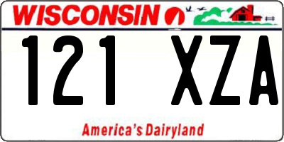 WI license plate 121XZA