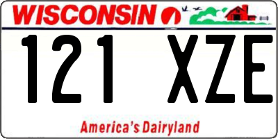 WI license plate 121XZE