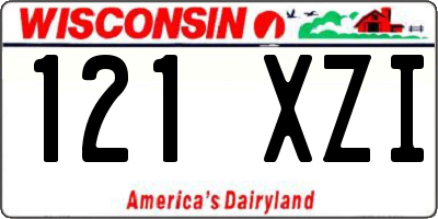 WI license plate 121XZI