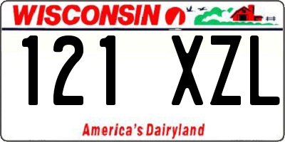WI license plate 121XZL