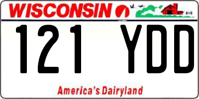 WI license plate 121YDD