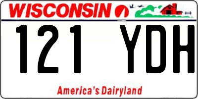 WI license plate 121YDH
