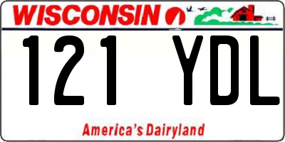 WI license plate 121YDL