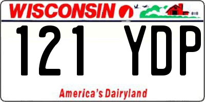 WI license plate 121YDP