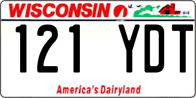 WI license plate 121YDT
