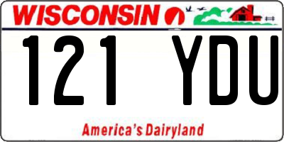 WI license plate 121YDU