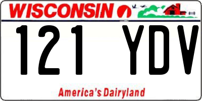 WI license plate 121YDV