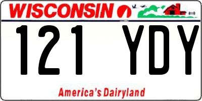 WI license plate 121YDY