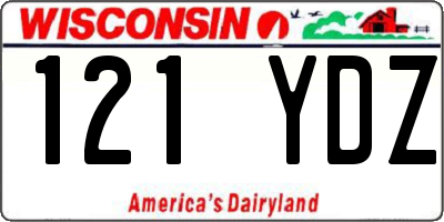 WI license plate 121YDZ