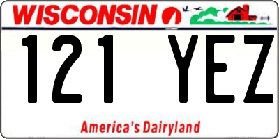 WI license plate 121YEZ