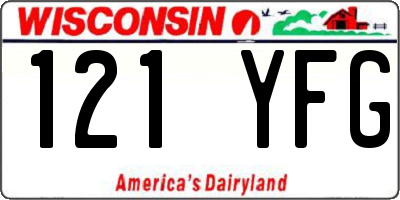 WI license plate 121YFG