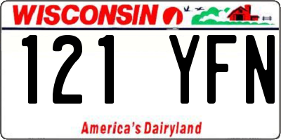 WI license plate 121YFN