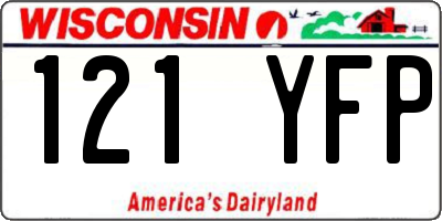 WI license plate 121YFP