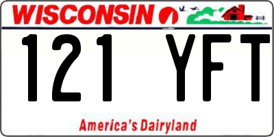 WI license plate 121YFT