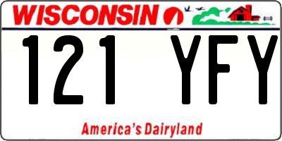 WI license plate 121YFY
