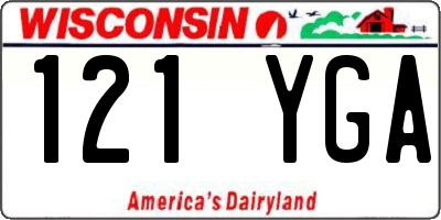 WI license plate 121YGA