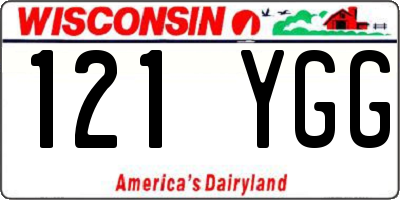 WI license plate 121YGG