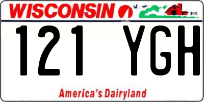 WI license plate 121YGH