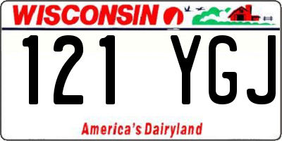 WI license plate 121YGJ