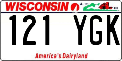 WI license plate 121YGK