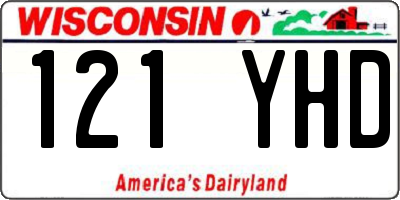WI license plate 121YHD