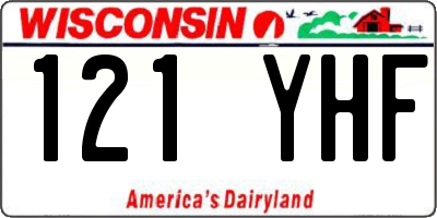 WI license plate 121YHF