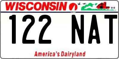 WI license plate 122NAT