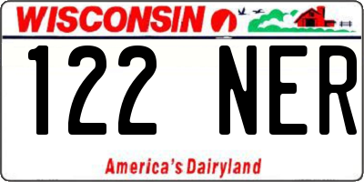 WI license plate 122NER