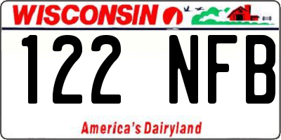WI license plate 122NFB