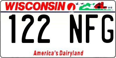 WI license plate 122NFG