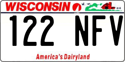 WI license plate 122NFV