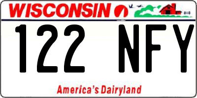 WI license plate 122NFY