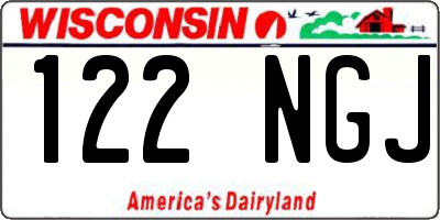 WI license plate 122NGJ