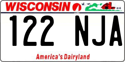WI license plate 122NJA