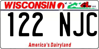 WI license plate 122NJC