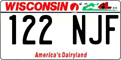 WI license plate 122NJF