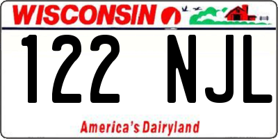 WI license plate 122NJL